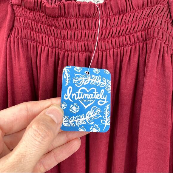 NEW Free People Another Round Bodysuit in Pomegranate Wine - Picture 12 of 14